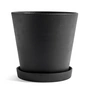 HAY - Pot de fleur avec soucoupe XXL, noir