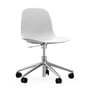 Normann Copenhagen - Chaise pivotante de bureau Form, piètement en aluminium / blanc