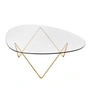 Gubi - Pedrera Table basse, laiton / transparent