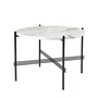 Gubi - TS Table basse Ø 55 cm, noir / marbre blanc