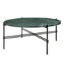 Gubi - TS Table basse Ø 80 cm, noir / marbre vert