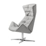 Thonet - Fauteuil Lounge 808, structure en acier inoxydable / gris (Bergen 905)