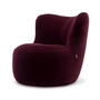 freistil - 173 Fauteuil, velours noir rouge (6085)