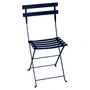 Fermob - Bistro Chaise pliante en métal, bleu abysse