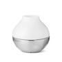 Georg Jensen - Photophore Hurricane medium, acier inoxydable / blanc