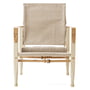 Carl Hansen - KK47000 Safari Chair, frêne huilé / cuir naturel / toile naturelle