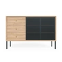Hartô - Gabin Sideboard haut avec tiroirs, chêne / gris anthracite (RAL 7016)