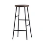 HAY - Tabouret de bar Cornet High H 75 cm, chêne fumé / noir