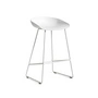HAY - About A Stool AAS 38 Tabouret de bar H 76, white 2. 0 (patins en feutre)