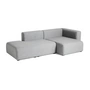 HAY - Mags Sofa 2,5 places, combinaison 3, accoudoir à droite / gris clair ( Hallingdal 130) (EU)