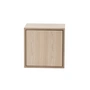 Muuto - Stacked Système Module d'étagères avec porte, médium / chêne