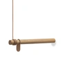 Lind DNA - Wall Swing Portemanteau mural 50 cm, chêne naturel / cuir naturel