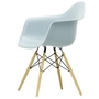 Vitra - Eames Plastic Armchair DAW RE, frêne couleur miel / gris glacé (patins en feutre blanc)