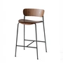 & tradition - Pavilion Tabouret de bar AV7, H 85 cm, noir / noyer laqué