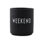Design Letters - AJ Favourite Tasse en porcelaine, Weekend / noir