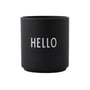 Design Letters - AJ Favourite Tasse en porcelaine, Hello / noir