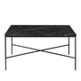 Fritz Hansen - Planner Table basse, 80 x 80 cm, noir / plateau en marbre charbon