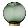 AYTM - Globe Vase grand, Ø 21 x H 21 cm, forêt / or