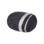 myfelt - Pouf en galets Hugo L, gris foncé chiné