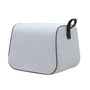 Softline - Tabouret nector, feutre mélangé gris argenté (612) / feutre passepoilé mélangé anthracite (610)