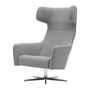 Softline - Havana Swivel Fauteuil à oreilles, piètement pivotant aluminium poli / feutre mélangé gris clair (620)