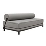 Softline - Lit de repos, noir / noir passepoil / noir / housse cento noir/blanc (470)