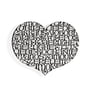 Vitra - Relief mural en métal, International Love Heart, noir / blanc