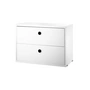 String - Module d'armoire avec tiroirs 58 x 30 cm, blanc