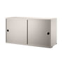 String - Module d'armoire avec portes coulissantes 78 x 30 cm, beige