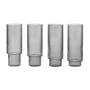 Ferm Living - Ripple Verres à long drink, smoked grey (set de 4)