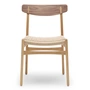 Carl Hansen - CH23 Chair Chaise, chêne huilé / noyer huilé / tressage naturel (cache en chêne)