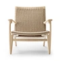 Carl Hansen - CH25 Fauteuil, chêne savonné / tressage naturel