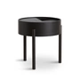 Woud - Arc Table d'appoint Ø 42 cm H 45 cm, frêne laqué noir