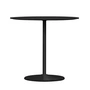 Montana - Table de repas panton, ø 90 x h 72 cm, linoléum noir / noir