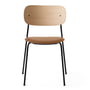 Audo - Co Dining Chair, noir / cuir brun / chêne naturel