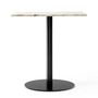 Audo - Harbour Column Table de bistrot 70 x 60 cm, marbre blanc / noir