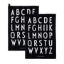 Design Letters - Classic Torchon, noir (lot de 2)