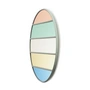 Magis - Miroir mural vitrail ø 50 cm, cadre gris clair / multicolore