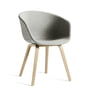 Hay - About A Chair AAC 23, chêne laqué mat / entièrement rembourré en gris (Remix 123)
