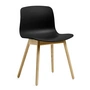 HAY - About A Chair AAC 12 , chêne laqué / black 2. 0 (patins en plastique)