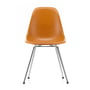 Vitra - Eames fiberglass side chair dsx, chromé / eames ocre foncé (feutre planeur de base foncé)