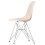 Vitra - Eames Plastic Side Chair DSR RE, chromé / rose tendre (patins en feutre basic dark)