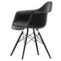 Vitra - Eames Plastic Armchair DAW RE, érable noir / noir profond (patins en feutre basic dark)