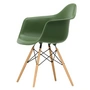 Vitra - Eames Plastic Armchair DAW RE, frêne couleur miel / forest (patins en feutre blanc)