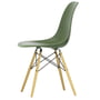 Vitra - Eames Plastic Side Chair DSW RE, érable jaunâtre / forest (patins en feutre blanc)