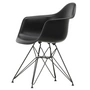 Vitra - Eames Plastic Armchair DAR RE, basic dark / noir profond (patins en feutre basic dark)