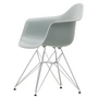 Vitra - Eames Plastic Armchair DAR RE, chromé / gris clair (patins en feutre basic dark)