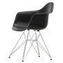 Vitra - Eames Plastic Armchair DAR RE, chromé / noir profond (patins en feutre basic dark)