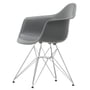 Vitra - Eames Plastic Armchair DAR RE, chromé / gris granit (patins en feutre basic dark)