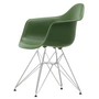 Vitra - Eames Plastic Armchair DAR RE, chromé / forest (patins en feutre basic dark)